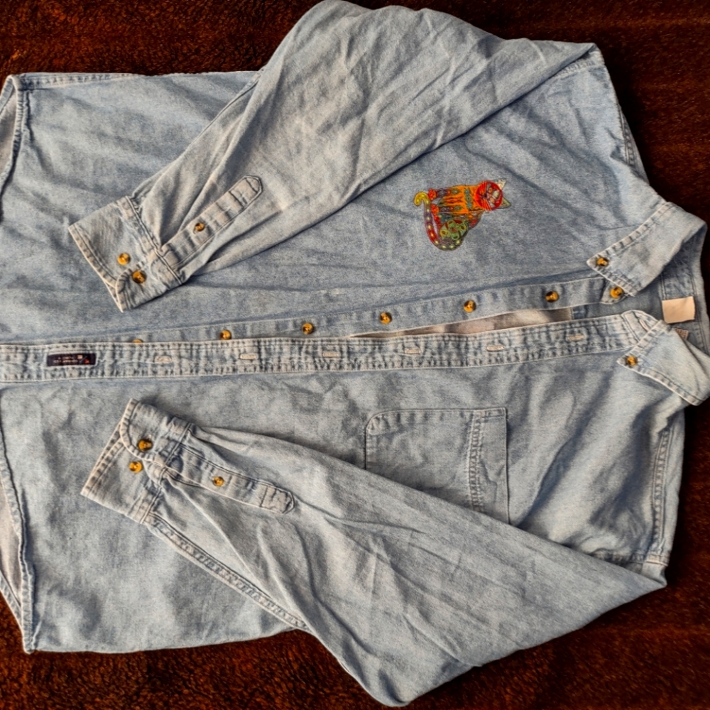 Wise cat button up